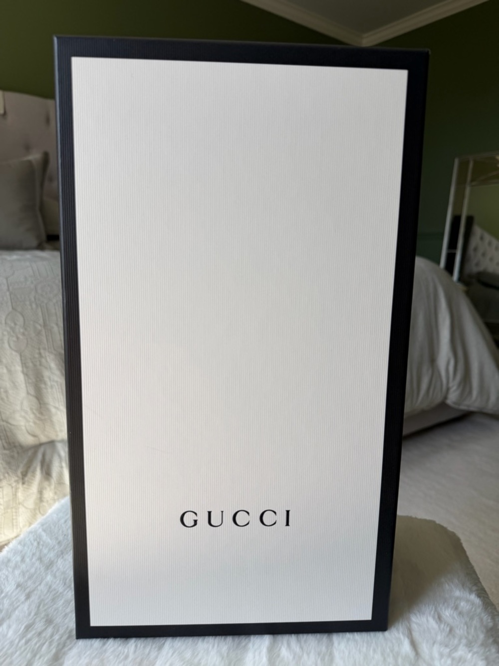 Gucci New Ace GG perforate black/grey leather 8.5 Euro sneakers trainers - Picture 11 of 16